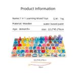 0340 *Tablero de Aprendizaje* (45x22 cm.) ABC, Pesca, Ábaco, Figuras Geométricas, Números y Transportes. - Imagen 3