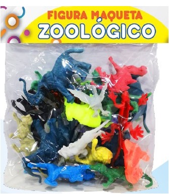 9703 *ANIMALES DEL ZOOLÓGICO Figuras p/Maquetas* (6 22 Pcs. –