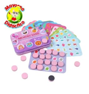 0014 *MEMORAMA MAGNÉTICO e/Caja Metálica* (17x12.3 cm.) 15 Tableros Dobles Intercambiables +20 Fichas.