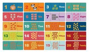 0044 *Números al 20 Matching Puzzle* (20x20 cm.) 60 Pcs. - Imagen 3