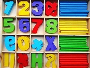 2253-A *Caja Visual de Cálculo Matemático* (25x20cm.) 2 Juegos de Números +Signos+40 Palitos. - Imagen 3