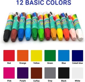 0179 *Crayolas TRIANGULARES Lavables* (8.5x20 cm.) 12 Pcs. - Imagen 2