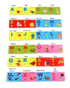 9604 *Match Ilustrado d/Madera LETRAS Mayúsculas y Minúsculas* (19.5x13.5 cm.) 48 Pcs. - Imagen 4