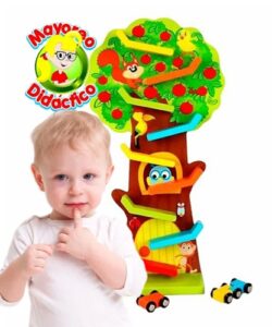 9834 *ÁRBOL DE CARRERAS* (37.5x15.2 cm.) Árbol + 4 Carritos.