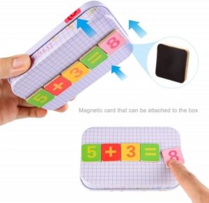 9994 *Palitos Aritméticos c/Números Magnéticos* (13.23x8.24 cm.) 50 Palitos+25 Números e/Caja Metálica. - Imagen 2