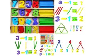 2253-A *Caja Visual de Cálculo Matemático* (25x20cm.) 2 Juegos de Números +Signos+40 Palitos. - Imagen 7