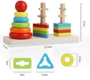 2284 *Rainbow Three Column Tower* (22.5 x 7 cm.) 2 Diferentes - Modelo TRIÁNGULO - Imagen 3