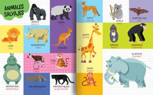 4334-1873 *El Mundo de los Animales Libro d/Cartón* (16x20 cm.) 40 Pág. Español-Inglés. - Imagen 2