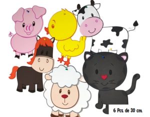 0442 *Animales de la Granja e/Foamy* (30 cm.) 6 Pcs. - Imagen 2