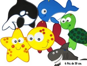 0444 *Animales del Mar e/Foamy* (30 cm.) 6 Pcs.