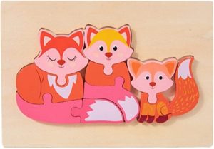 6277 *Rompecabezas d/Madera Grueso de 7 a 11 Pcs. FAMILIAS DE ANIMALITOS* (22.5x15 cm.) 8 Diferentes. - Imagen 13