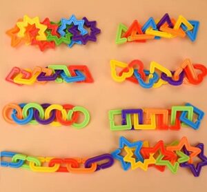 0820 *CADENA GEOMÉTRICA CON RELIEVE en Bolsa* (28.80x29 cm.) 95 Pcs. Aprox.