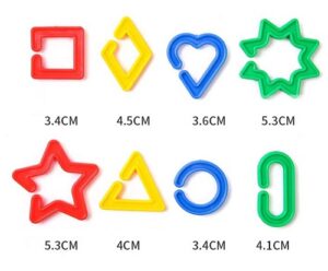 0820 *CADENA GEOMÉTRICA CON RELIEVE en Bolsa* (28.80x29 cm.) 95 Pcs. Aprox. - Imagen 6