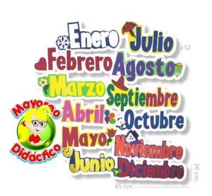 0483 *MESES DEL AÑO en Foamy* (40x20 cm.) 12 Pcs. - Imagen 2