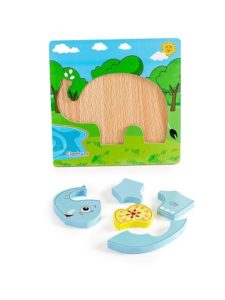 9684 *Rompecabezas GRUESO d/Madera de 4 a 6 Piezas c/Texto* (15x15 cm.) 24 Diferentes.