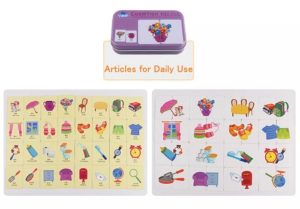 0004 *Tarjetas Cognitivas OBJETOS e/Caja Metálica* (13x8x3 cm.) 56 Fichas Dobles. - Imagen 3