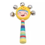 11Z57 *Sonajero e/Forma de Tamborín de Madera c/5 CASCABELES* (17x9 cm.) 9 Diferentes. - Imagen 3