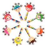 11Z57 *Sonajero e/Forma de Tamborín de Madera c/5 CASCABELES* (17x9 cm.) 9 Diferentes. - Imagen 4