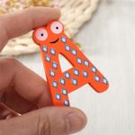 11Z58 *ABC Letras Magnéticas de Madera* (6 cm.) 26 Pcs. - Imagen 4