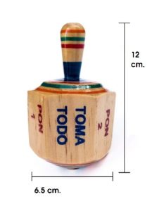 0167 *Pirinola Toma-Todo de Madera* (6.5x12 cm.) - Imagen 5