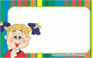 MD393 *Gafetes p/Regreso a Clases* (10.5x6.5 cm.) 20 Pcs. - Imagen 2