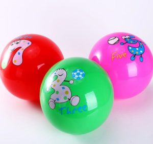 4108 *Pelota Inflable Números* (22 cm.) 10 Diferentes.