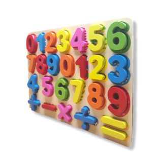 4894 *Rompecabezas de Madera Super Grueso 2 Juegos de NÚMEROS* (30x23 cm.)