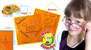 9581 *Geoplano Plástico 2 Caras* (16x16 cm.) 100 Postes. - Imagen 2