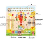 9664 *Calendario Multifuncional de Madera* (30x30 cm.) en Inglés y Ruso. - Imagen 3