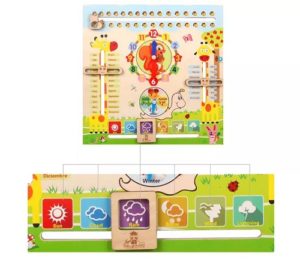 9664 *Calendario Multifuncional de Madera* (30x30 cm.) en Inglés y Ruso. - Imagen 8