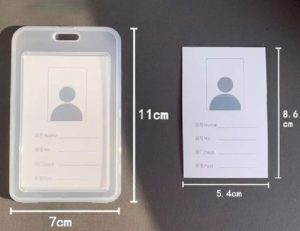 2112 *Porta Gafete Rígido c/Cordón CHICO* (7x11 cm.) INDIVIDUAL. - Imagen 2