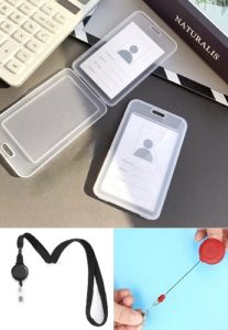 4135 *Porta Gafete Rígido c/Cordón, Broche YO-YO y Clip GRANDE* (9x13 cm.) INDIVIDUAL. - Imagen 5