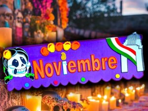 0319 *Letrero NOVIEMBRE en FOAMY * (60x20 cm.) - Imagen 2