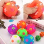 0357 *Pelota Led d/Texturas Rígidas Chillona y c/Liga* (8 cm.) SOCCER 4 Colores. - Imagen 5