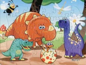 0538 *Rompecabezas d/Cartón 40 Piezas DINOSAURIOS* (28x21 cm.) 8 Diferentes. - Imagen 6
