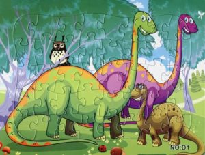 0538 *Rompecabezas d/Cartón 40 Piezas DINOSAURIOS* (28x21 cm.) 8 Diferentes. - Imagen 5