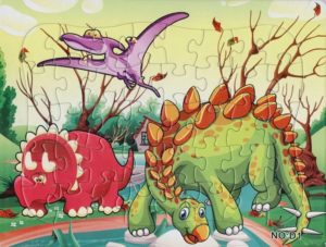 0538 *Rompecabezas d/Cartón 40 Piezas DINOSAURIOS* (28x21 cm.) 8 Diferentes. - Imagen 4