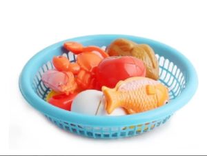 4123 *Canasta con Alimentos p/Cortar* (20 cm.) 12 Pcs. 3 Sets Diferentes - Imagen 2