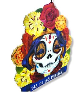 0316 *Adorno Doble Vista DIA DE MUERTOS* (40 cm.) 4 Diferentes. - Imagen 2