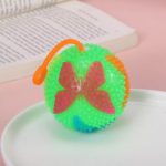 0357 *Pelota Led d/Texturas Rígidas Chillona y c/Liga* (8 cm.) MARIPOSAS 4 Colores. - Imagen 5