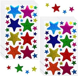 6825 *Stickers Estrellitas de Colores* ( 10x16 cm.) 10 Planillas 10 Tamaños Diferentes. - Imagen 6