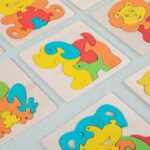 1764 *Rompecabezas d/Madera de 5 Pcs. Siluetas 5 Colores* (11x11 cm.) 5 Diferentes. - Imagen 4