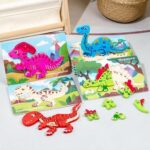 2024 *Rompecabezas GRUESO Dinos d/Números al 10* (22.5x15 cm.) 8 Diferentes. - Imagen 3