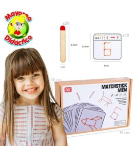 2074 *PALITOS CREATIVOS Matchstick* (18x12 cm.) 20 Palitos +30 Tarjetas Dobles.