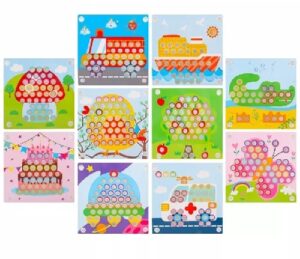 2164 *Tablero de Motricidad Fina 10 en 1* (30x30 cm.) 22 Pcs. - Imagen 4