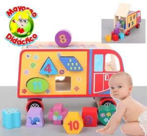 2194 *BUS GEOMÉTRICO DE ENSARTE* (23.5x15 cm.) 12 Pcs.