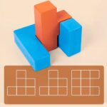 2364 *Cubo p/Construir de Madera* (20x15.5x7 cm.) 20 Pcs. +20 Tarjetas Dobles. - Imagen 3