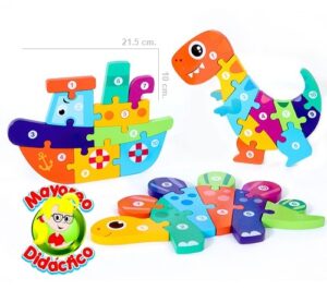 2494 *Rompecabezas GRUESO 10 PIEZAS* (21.5x10 cm.) 15 Diferentes. - Imagen 3