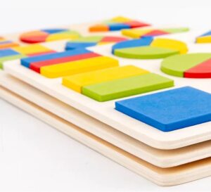 2544 *Tablero de Fracciones Geométricas de 15 Figuras* (40x20 cm.) - Imagen 2