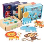 2754 *Caja c/5 Rompecabezas de 3 a 5 Pizas Reversos Numérico* (14x12 cm.) 5 Diferentes. - Imagen 3